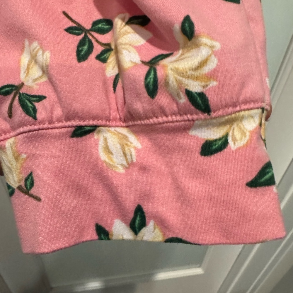 DRAPER JAMES Floral Pink Jogger Pants Size L Cottagecore Leisure Comfy Soft - Picture 7 of 15